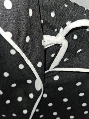 Tart Intimates Pajama Set Black/White Polka Dots Size M